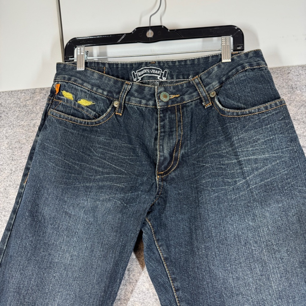 Robin’s Jean US Army Embroidered Jeans Blue Size 31 Y2K Distressed Streetwear - Picture 3 of 16